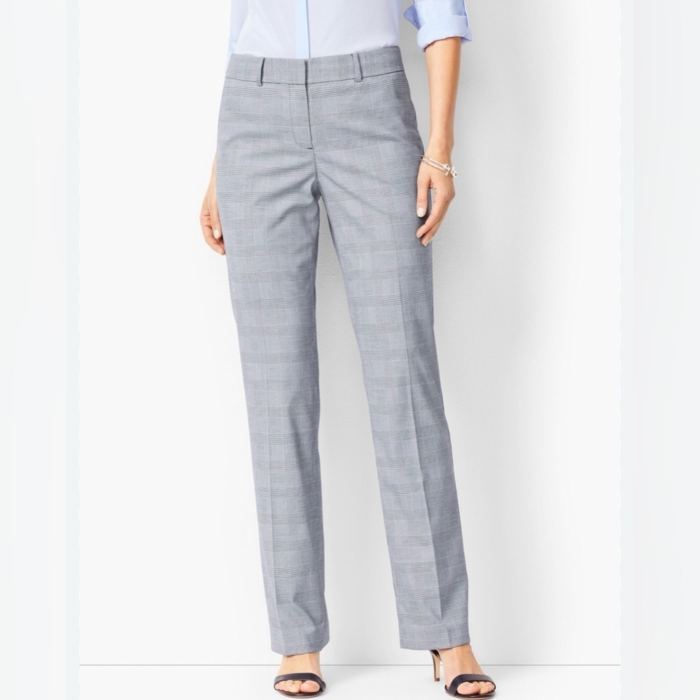 Talbots Glen Plaid Straight-Leg Trousers